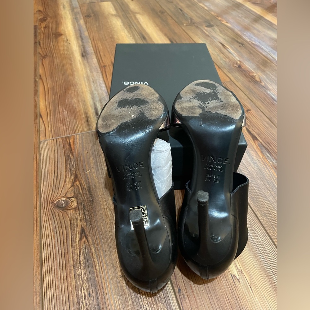 Vince Metallic & Leather Heels - Picture 4 of 11